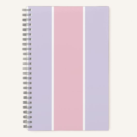 Soft Color Vertical Stripe Pattern Design Notitieboek (Voorkant)