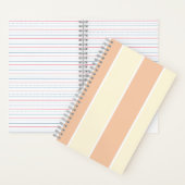 Soft Color Vertical Stripe Pattern Design Notitieboek (Binnen)