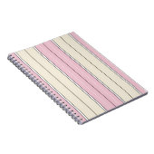 Soft Color Vertical Stripe Pattern Design Notitieboek (Rechterzijde)