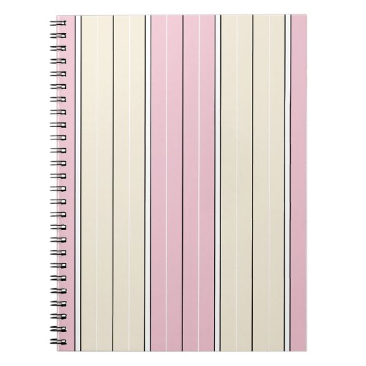 Soft Color Vertical Stripe Pattern Design Notitieboek (Voorkant)