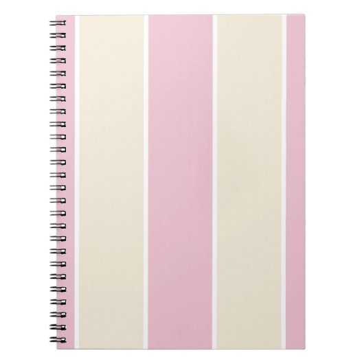 Soft Color Vertical Stripe Pattern Design Notitieboek (Voorkant)