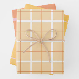 Soft Color Vertical Stripe Pattern Point Design Inpakpapier Vel