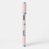 Soft Color Vertical Stripe Pattern Point Design iPhone Hoesje (Rechterkant)
