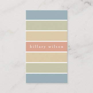 Soft colours palette stripes geometric retro visitekaartje