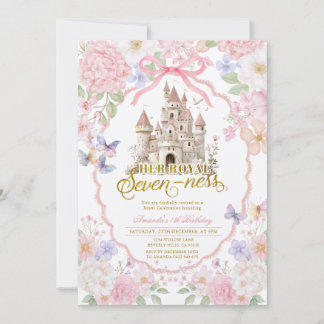 Soft Coquette Butterflies Royal seveness Birthday Kaart