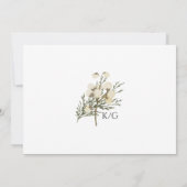 Soft Coral Floral Botanical Greenery Wedding Save Save The Date (Achterkant)