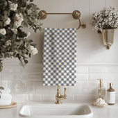 Soft Coral Grey Towels Modern Plaid Bathroom Bad Handdoek