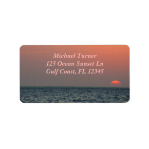 Soft Coral Sunset Peaceful Ocean Florida Gulf Etiket