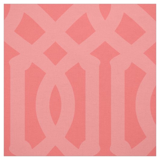 Soft Coral Trellis op grote schaal Stof (Swatch)