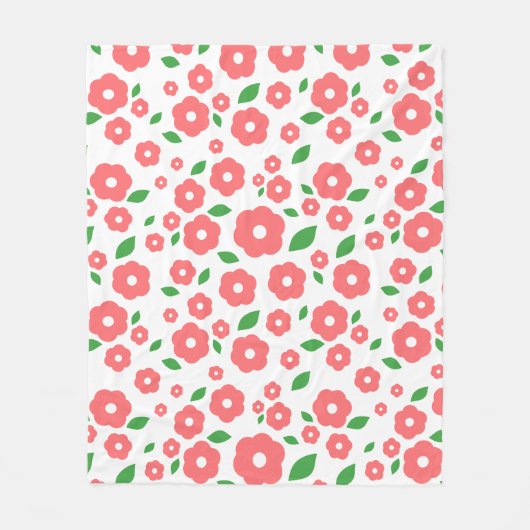 Soft Cozy Deken met Schattige Bloempatroon (Voorkant)