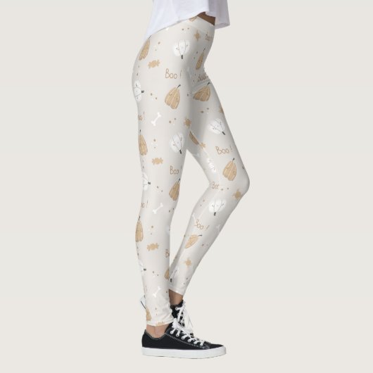 Soft Cozy Halloween Patroon Leggings (Rechts)