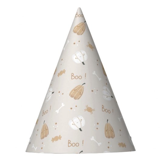 Soft Cozy Halloween Pattern Party Pet Feesthoedjes (Voorkant)