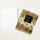 Soft Cream en BlackAbstract Leopard Print Planner (Display)