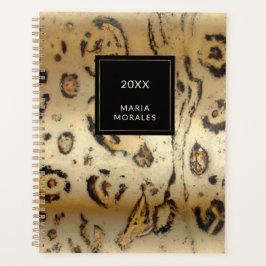 Soft Cream en BlackAbstract Leopard Print Planner