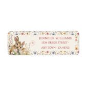 Soft Cream Rustic Bunny Garden Retouradres Etiket (Voorkant)