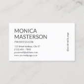 Soft cream tan minimalist monogram visitekaartje (Achterkant)