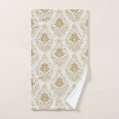 Soft Cream Towels Victorian Damask Bath Accent Bad Handdoek (Handdoek)