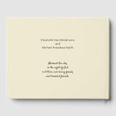 Soft Cream White Pastel Hydrangea Floral Wedding Gastenboek (Achterkant)