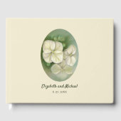 Soft Cream White Pastel Hydrangea Floral Wedding Gastenboek (Voorkant)