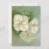 Soft Cream White Pastel Hydrangea Floral Wedding Kaart (Achterkant)