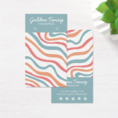 Soft Curves Blue Waring Jewels Display Card Visitekaartje (Bureau)