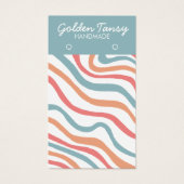 Soft Curves Blue Waring Jewels Display Card Visitekaartje (Voorkant)