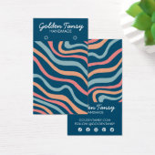 Soft Curves Blue Waring Jewels Display Card Visitekaartje (Bureau)