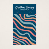 Soft Curves Blue Waring Jewels Display Card Visitekaartje (Voorkant)