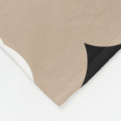 Soft Curves Pattern - Taupe, Black en White Fleece Deken (Hoek)