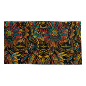 Soft Cyan "Aztec Dream" Pluche King Kussensloop (Achterkant)