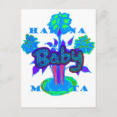 Soft Cyan Blue Flower Art: A Baby's Touch. Briefkaart (Voorkant)