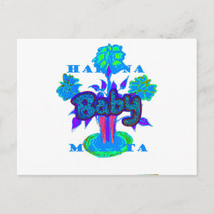 Soft Cyan Blue Flower Art: A Baby's Touch. Briefkaart