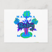 Soft Cyan Blue Flower Art: A Baby's Touch. Briefkaart (Voorkant)