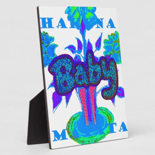 Soft Cyan Blue Flower Art: A Baby's Touch. Fotoplaat (Zijkant)