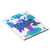 Soft Cyan Blue Flower Art: A Baby's Touch. Notitieblok (Schuin)