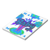 Soft Cyan Blue Flower Art: A Baby's Touch. Notitieblok (Linkerzijde)