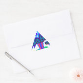 Soft Cyan Blue Flower Art: A Baby's Touch. Sticker (Envelop)