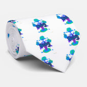 Soft Cyan Blue Flower Art: A Baby's Touch. Stropdas (Opgerold)