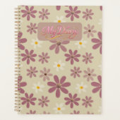 Soft Daisy Floral Pattern in Mauve & Cream Romanti Planner (Voorkant)