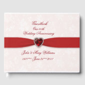 Soft Damask 40th Wedding Jubileum Guestbook Gastenboek (Voorkant)