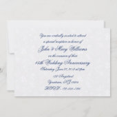 Soft Damask 45th Wedding Jubileum 5x7 Uitnodigen Kaart (Achterkant)
