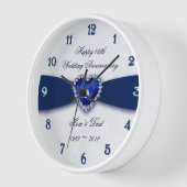 Soft Damask 45th Wedding Jubileum Clock (Hoek)
