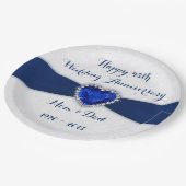 Soft Damask 45th Wedding Jubileum Paper Bord (Gekanteld)