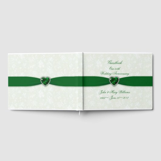Soft Damask 55th Wedding Jubileum Guestbook Gastenboek (Volledig)