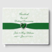 Soft Damask 55th Wedding Jubileum Guestbook Gastenboek (Voorkant)