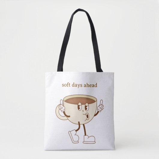Soft Days Ahead – Minimal Lowercase Typography wit Tote Bag (Voorkant)