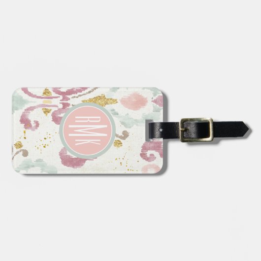 Soft Deco-patroon Bagagelabel (Voorkant horizontaal)
