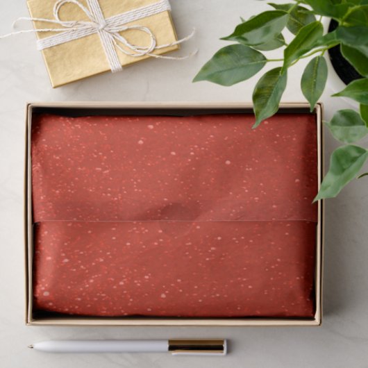 Soft Deep Red Glitter Print Tissuepapier (Geschenk)