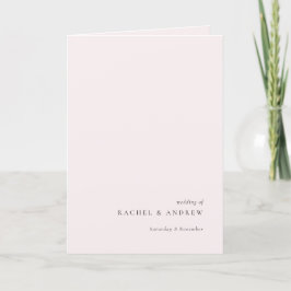 Soft Delicate Bord Blush Simple Elegant Roos Roze Aankondiging