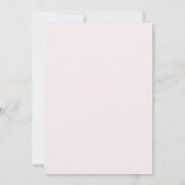 Soft Delicate Bord Blush Simple Elegant Roos Roze Kaart (Achterkant)